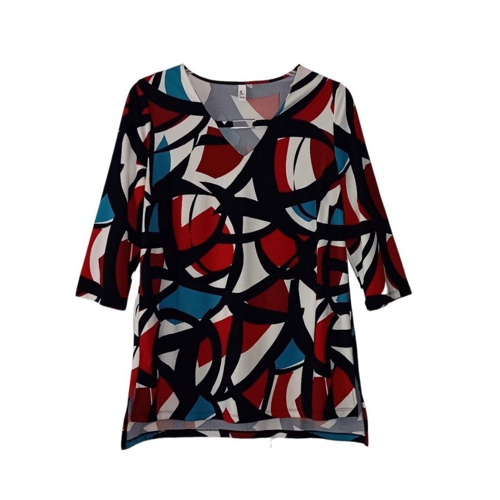 Women Jules & Leopold Multi-colored Blouse- Size 1X
